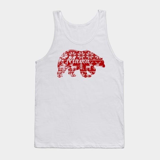 Merry Christmas mama bear Tank Top by clownverty